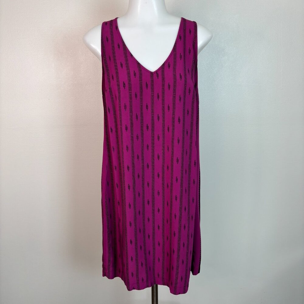 Old Navy Shift Dress Small Purple Black Sleeveless V-Neck Women's